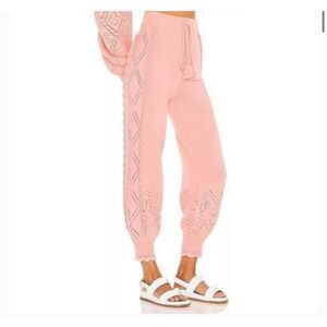Loveshackfancy Nyla joggers in peach Melba XS